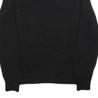 CALVIN KLEIN JEANS Mens Black White Logo Patterned Wool Blend Jumper M Crew Neck