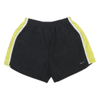 NIKE Womens Black & Yellow Casual Polyester Shorts M W25 Lightweight Sports