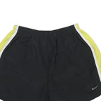 NIKE Womens Black & Yellow Casual Polyester Shorts M W25 Lightweight Sports