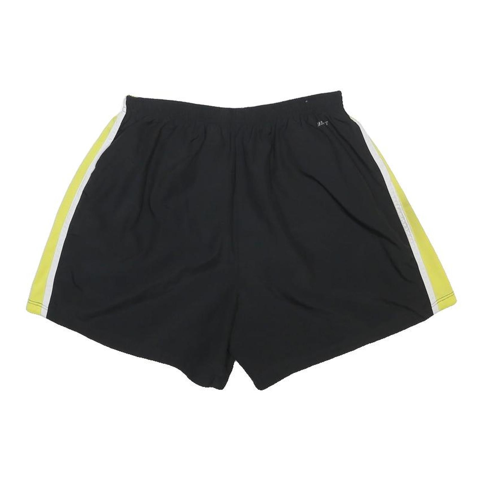 NIKE Womens Black & Yellow Casual Polyester Shorts M W25 Lightweight Sports