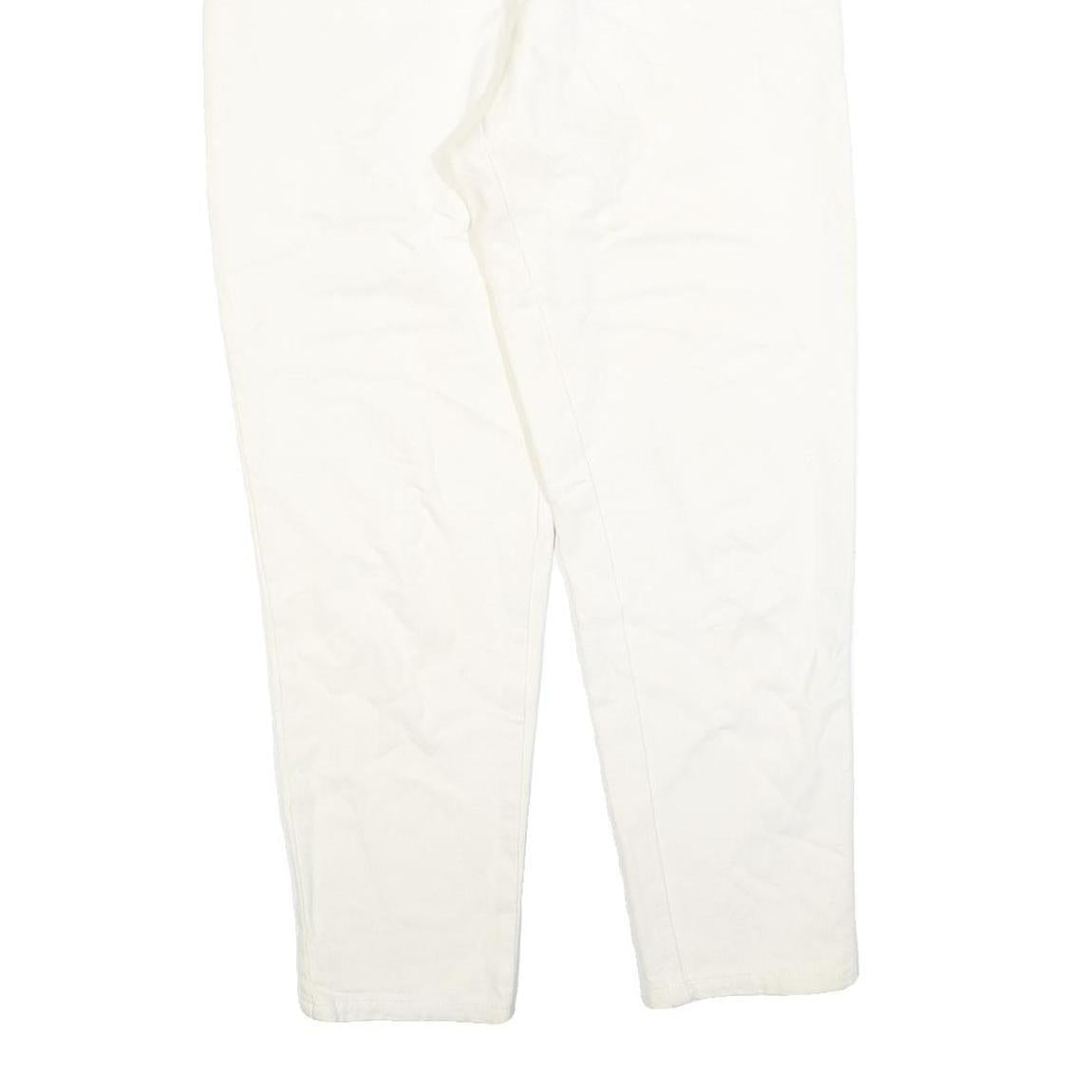 UNIVERSAL Womens Slim White Jeans Cotton Blend W30 L28 Classic Straight Zip