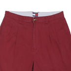 TOMMY HILFIGER Mens Shorts Red Casual M W32 Classic Cotton Blend