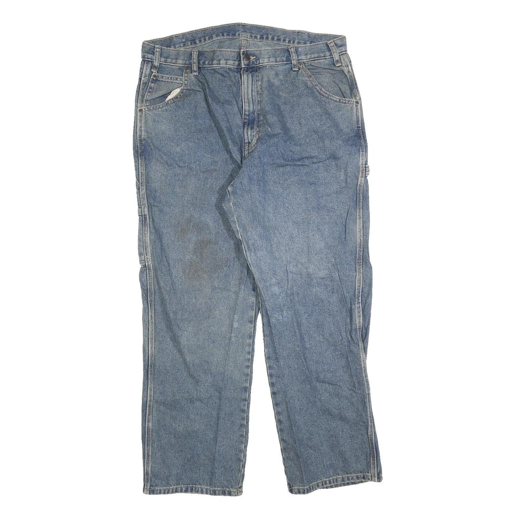 DICKIES Mens Relaxed Denim Jeans Blue W36 L30 Workwear Utility Casual
