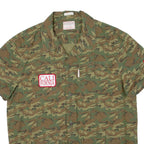 GUESS Mens Shirt Green Camouflage M