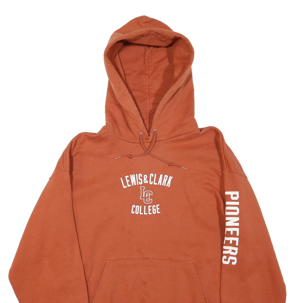 CHAMPION Mens Rust Lewis & Clark College Pullover Hoodie L Casual Sportswear