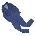 MEBON Womens Blue Denim Playsuit Belted Cotton Blend M Stylish Casual