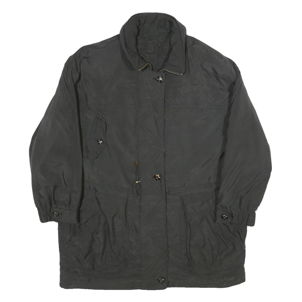 HMC Womens Black Zip Jacket XL Polyester Plain Casual Outerwear