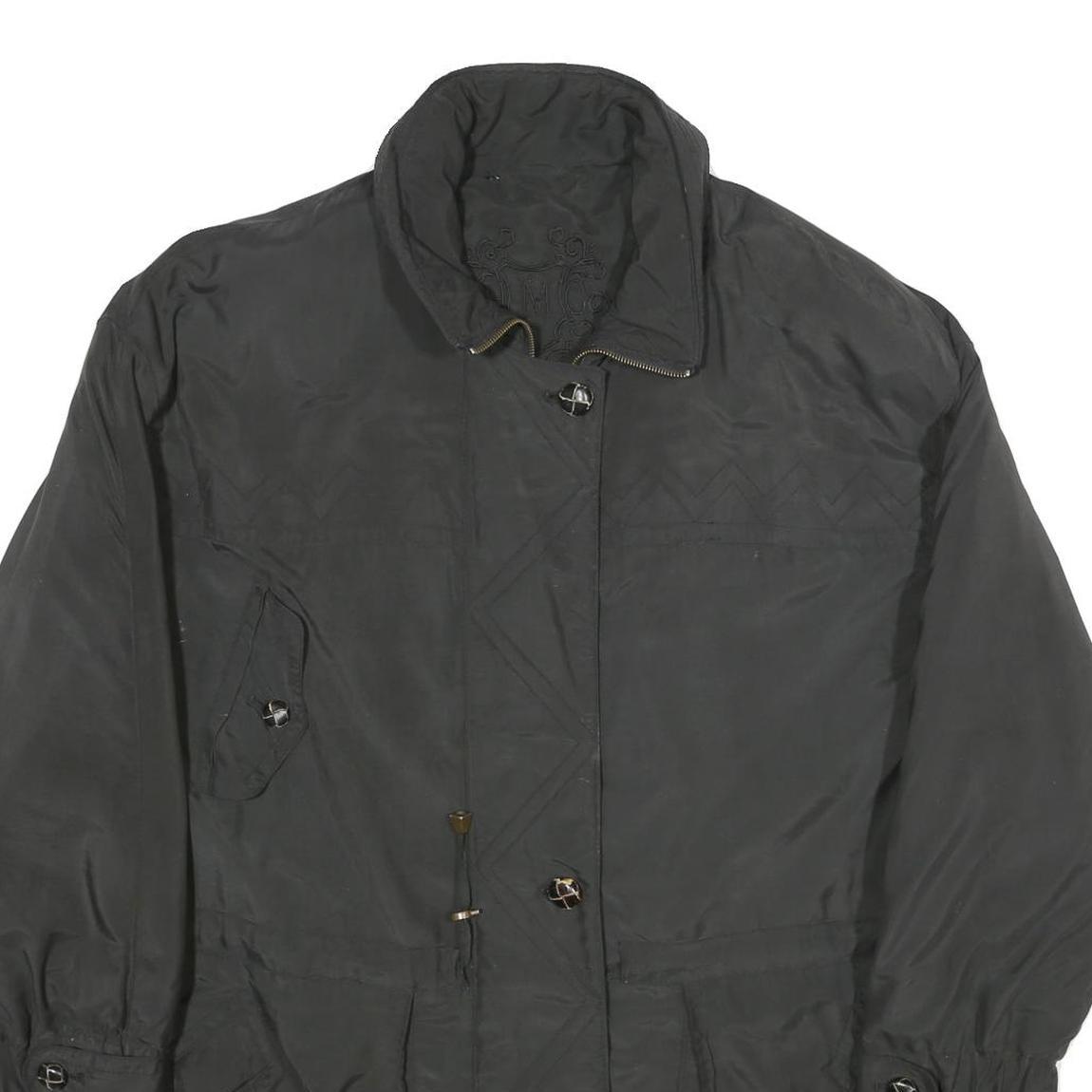 HMC Womens Black Zip Jacket XL Polyester Plain Casual Outerwear