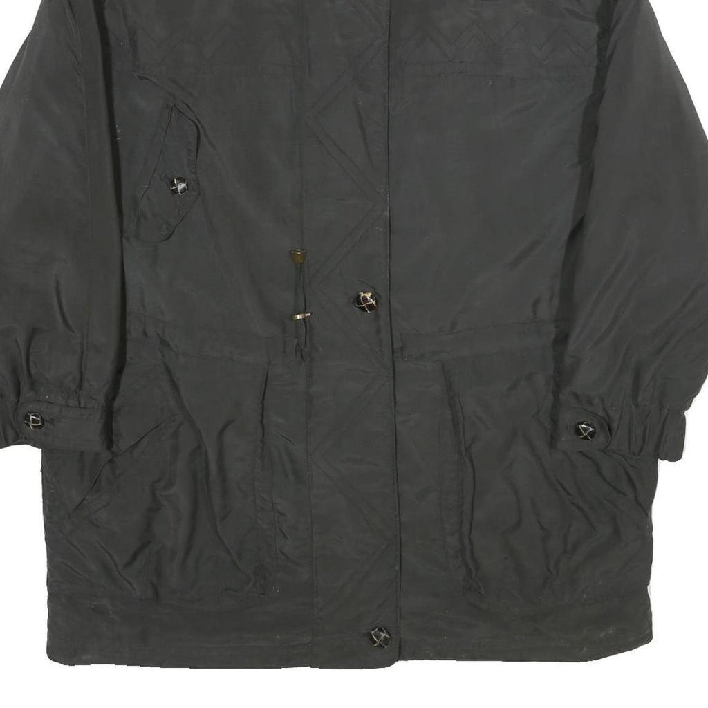 HMC Womens Black Zip Jacket XL Polyester Plain Casual Outerwear