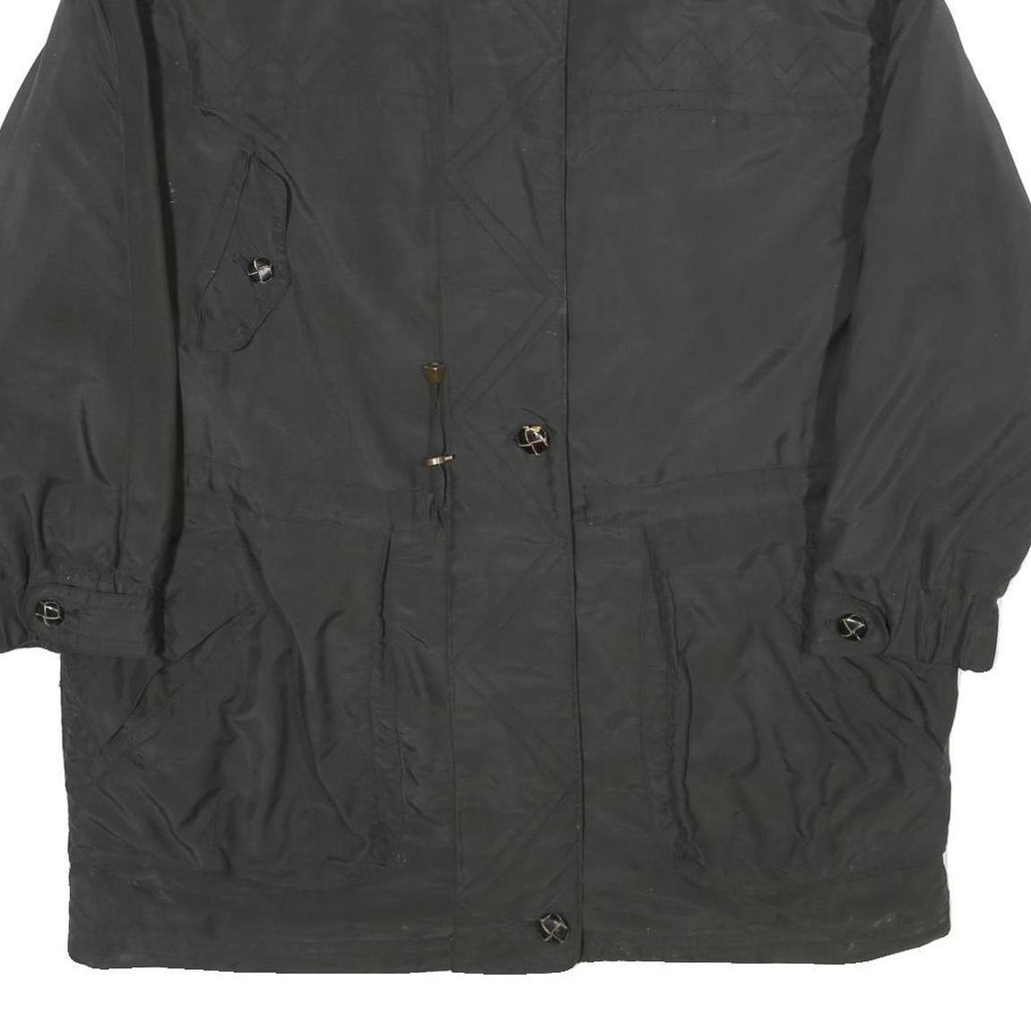 HMC Womens Black Zip Jacket XL Polyester Plain Casual Outerwear