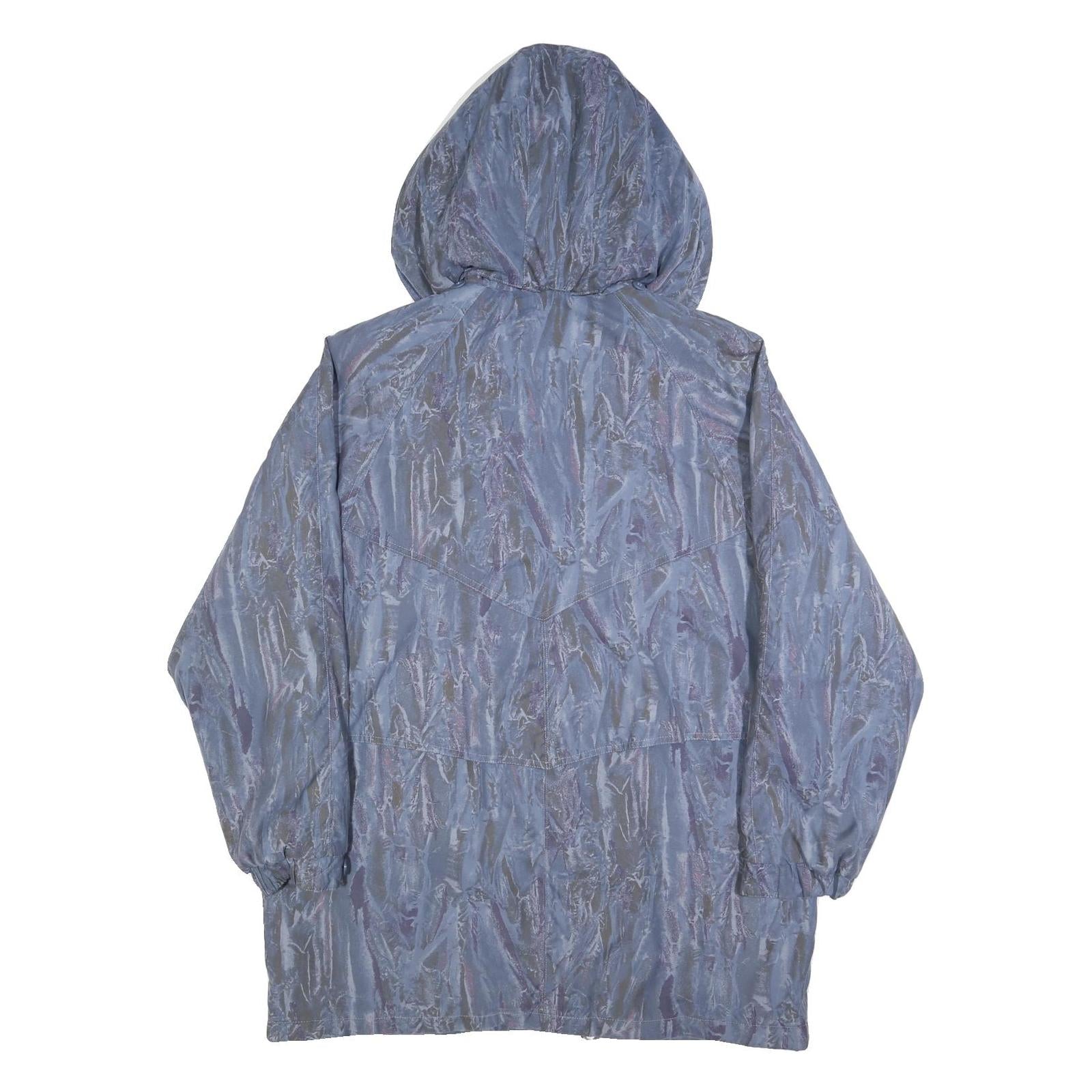 NEWPORT Womens Blue Hooded Jacket XL Polyester Blend Zip Plain Lightweight