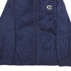 CHAMPION Womens Navy Blue Zip Jacket L Polyester Casual Warm Fleece