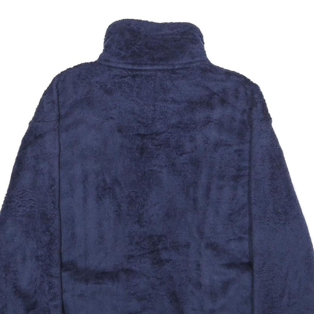 CHAMPION Womens Navy Blue Zip Jacket L Polyester Casual Warm Fleece