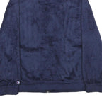 CHAMPION Womens Navy Blue Zip Jacket L Polyester Casual Warm Fleece