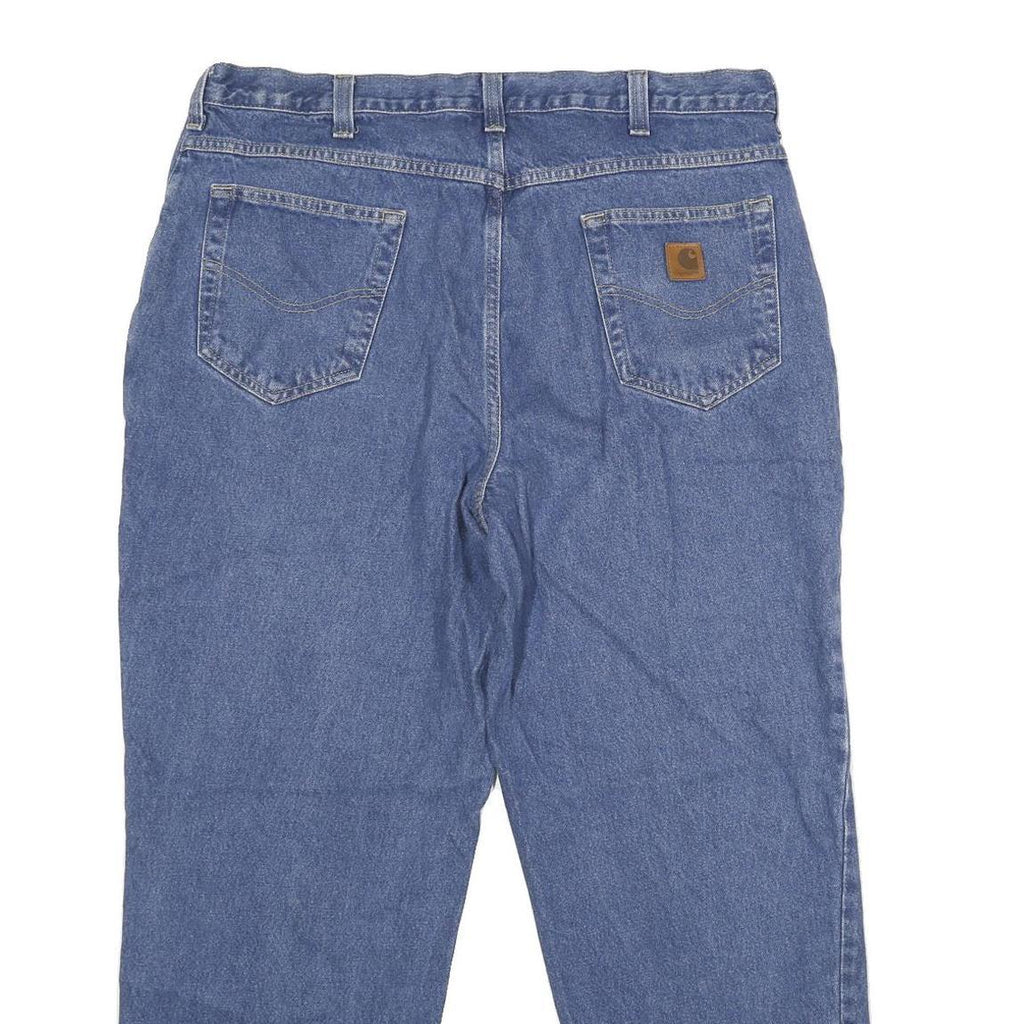 CARHARTT Mens Jeans Blue Relaxed Straight Denim Medium W38 L30 Workwear Zip
