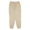 Beige Womens Relaxed Cotton Blend Cargo Trousers W28 L28 Elasticated Waist