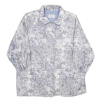 NEWPORT Womens Grey & White Printed Zip Jacket UK 18 Polyester Blend Floral