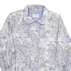 NEWPORT Womens Grey & White Printed Zip Jacket UK 18 Polyester Blend Floral