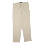 CAT Womens Regular Beige Cotton Blend Trousers W32 L30 Workwear Utility Zip