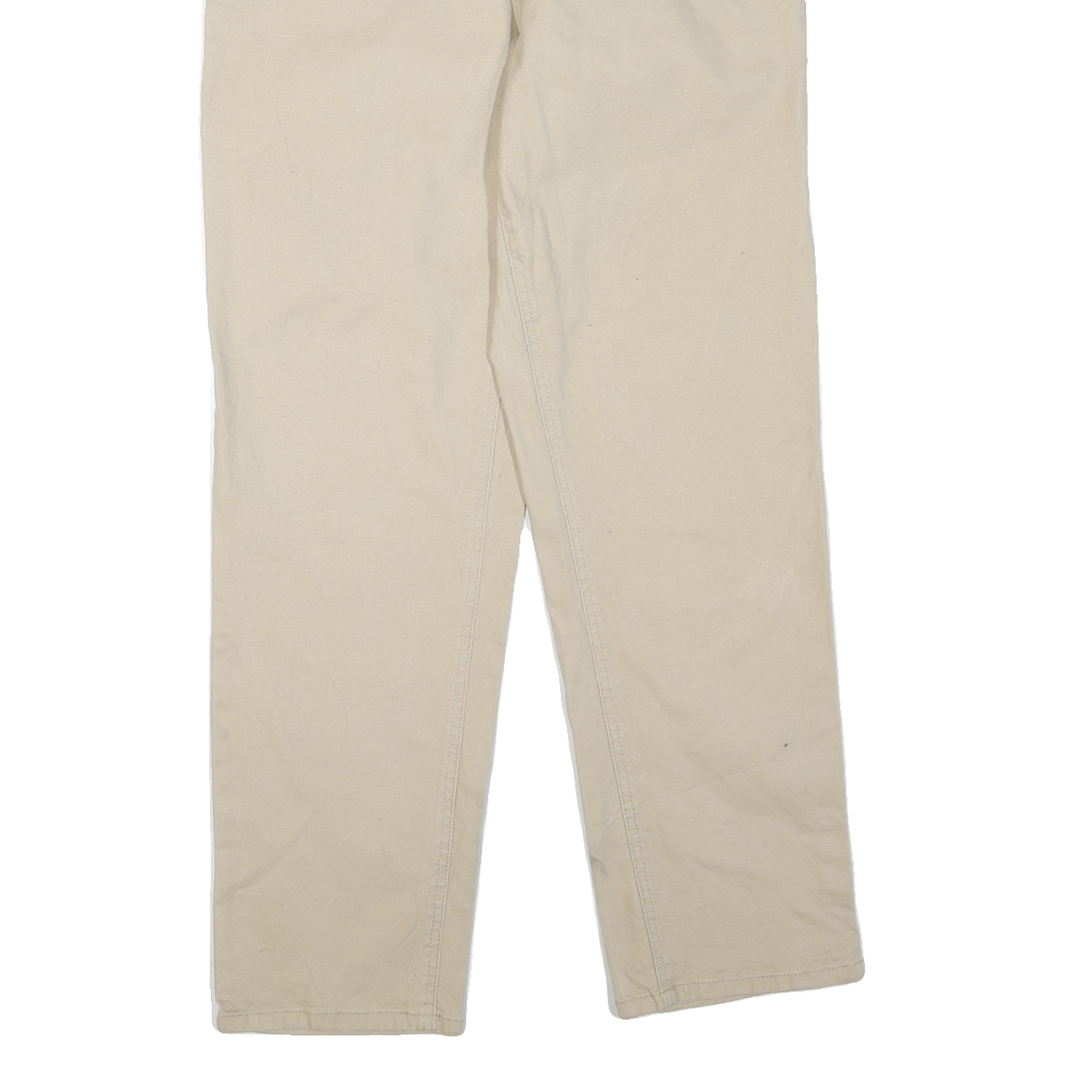 CAT Womens Regular Beige Cotton Blend Trousers W32 L30 Workwear Utility Zip