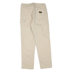 CAT Womens Regular Beige Cotton Blend Trousers W32 L30 Workwear Utility Zip