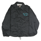 PRO FIT Mens Black XL Polyester Coach Jacket Button Closure Lightweight