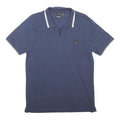 BENCH Mens Blue Polo Shirt M Cotton Blend Short Sleeve Basic Casual