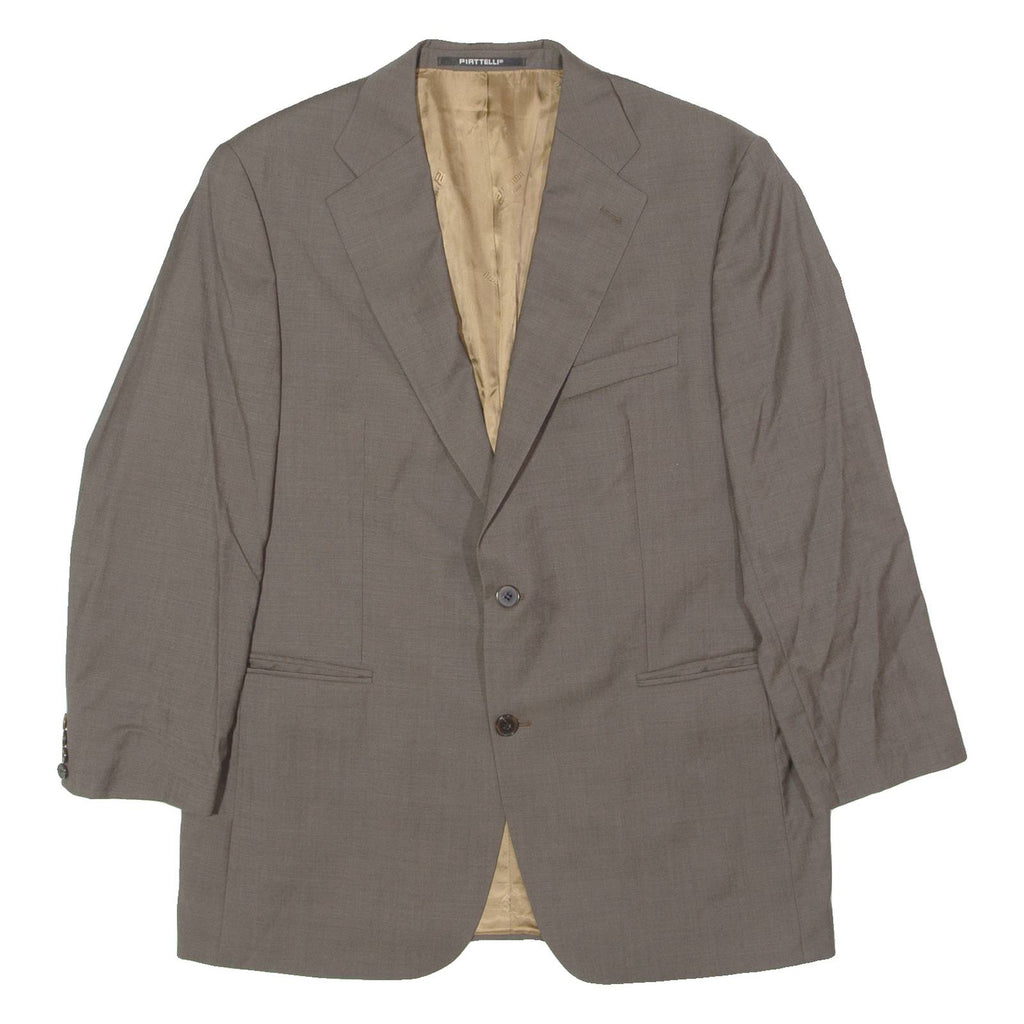 PIATTELLI Mens Blazer Jacket Grey Wool L