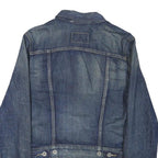 LEVI'S Womens Blue Denim Jacket M Cotton Blend Classic Button Closure