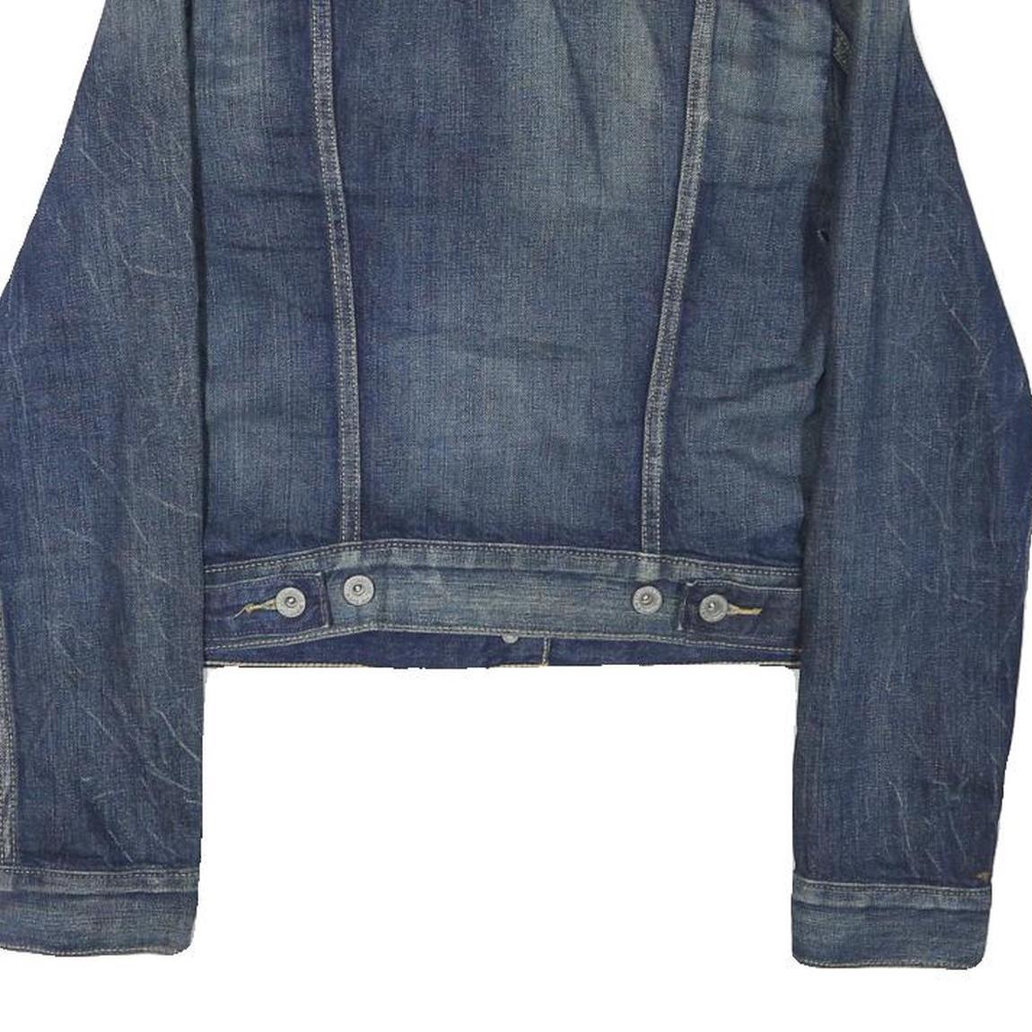 LEVI'S Womens Blue Denim Jacket M Cotton Blend Classic Button Closure