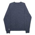 CHAMPION Mens Blue Crew Neck L Cotton Blend Pullover Sweatshirt Classic Style
