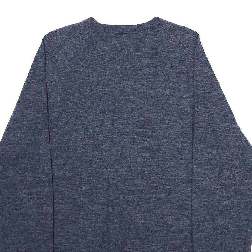 CHAMPION Mens Blue Crew Neck L Cotton Blend Pullover Sweatshirt Classic Style