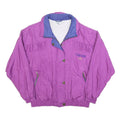 LOFFLER Womens Purple & Blue Classic News Zip Jacket XL Polyester Casual Outdoor