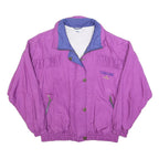 LOFFLER Womens Purple & Blue Classic News Zip Jacket XL Polyester Casual Outdoor