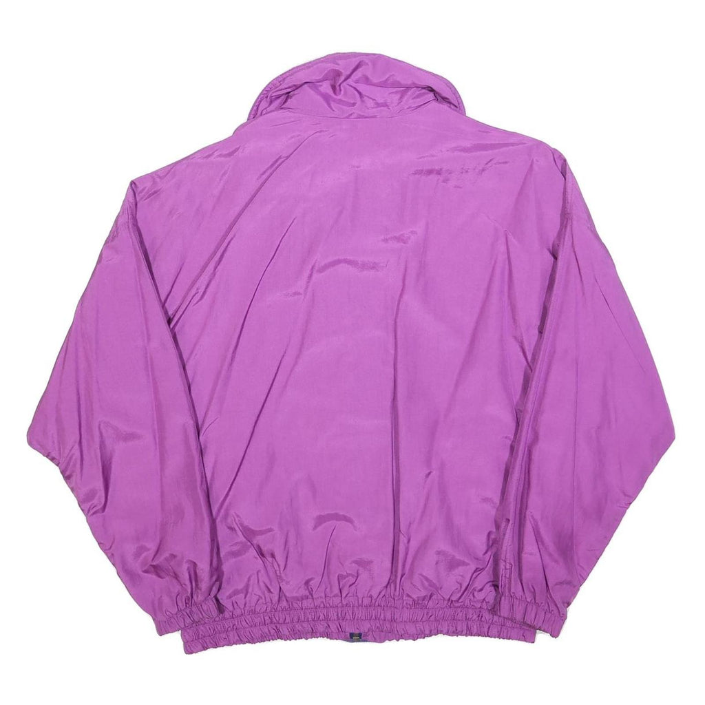 LOFFLER Womens Purple & Blue Classic News Zip Jacket XL Polyester Casual Outdoor