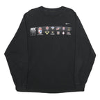 NIKE Mens Black WJC 15 Graphic Long Sleeve Crew Neck T-Shirt XL Cotton