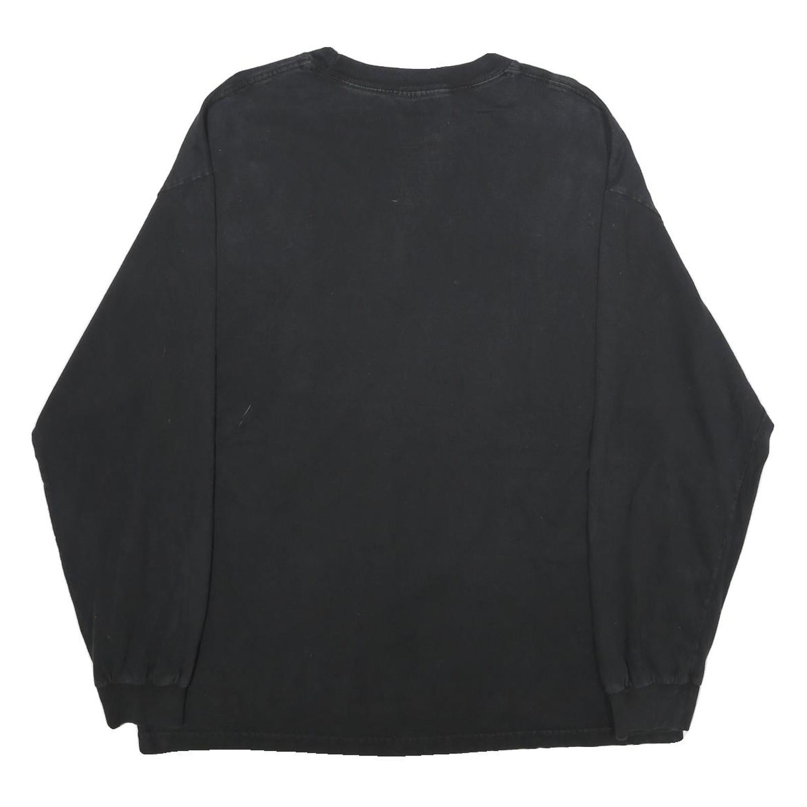 NIKE Mens Black WJC 15 Graphic Long Sleeve Crew Neck T-Shirt XL Cotton