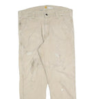 CARHARTT Mens Cotton Blend Beige Relaxed W34 L27 Workwear Utility Trousers