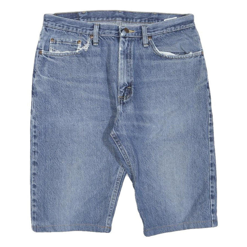 WRANGLER Mens Shorts Blue Denim Casual M W34 Classic Fit Cotton Blend
