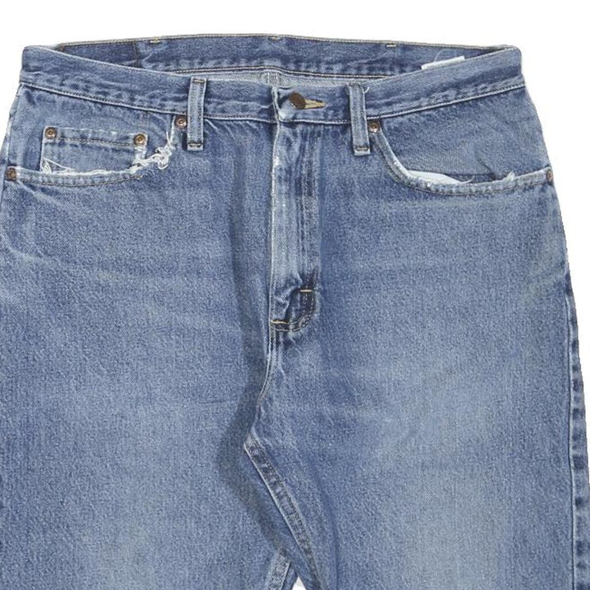 WRANGLER Mens Shorts Blue Denim Casual M W34 Classic Fit Cotton Blend