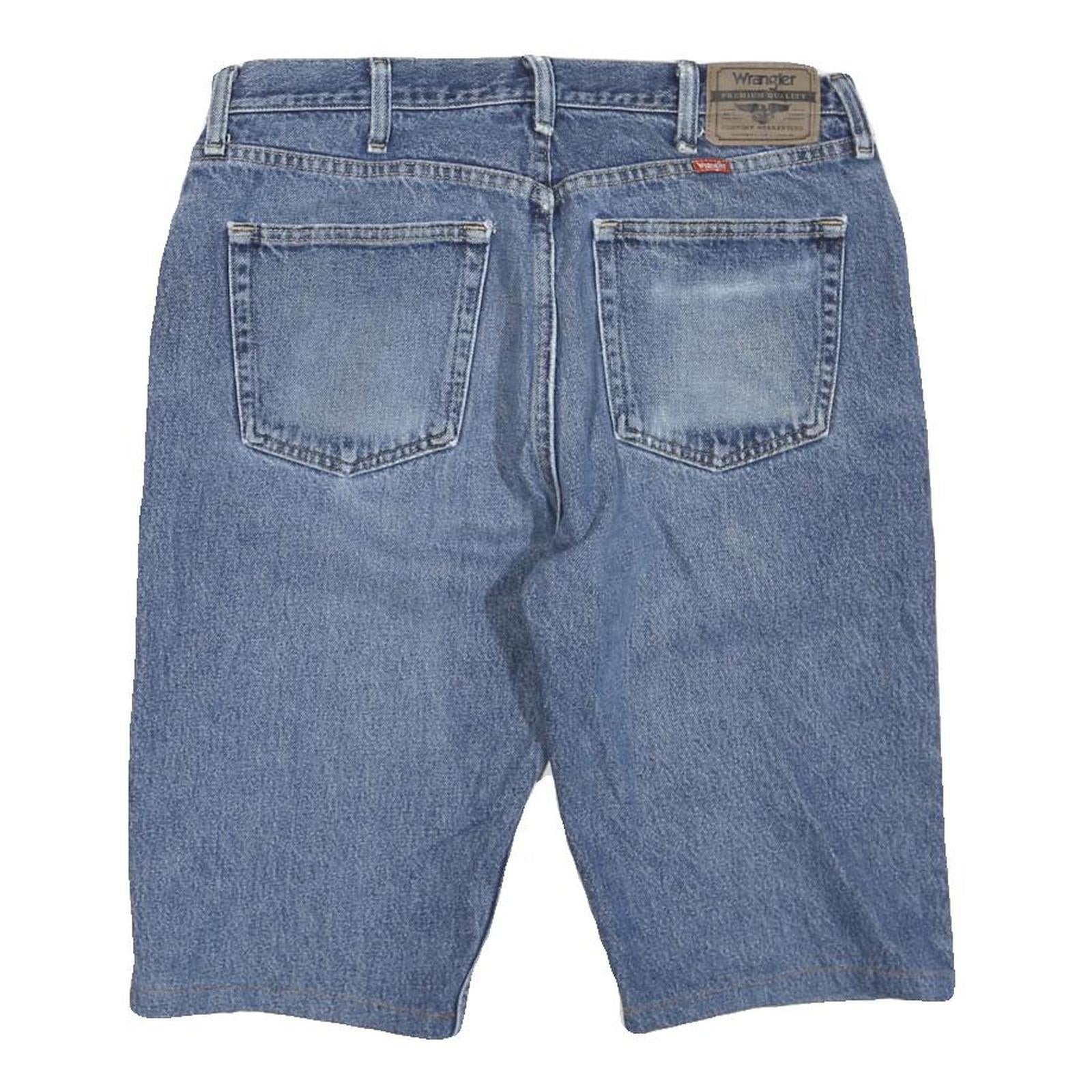 WRANGLER Mens Shorts Blue Denim Casual M W34 Classic Fit Cotton Blend