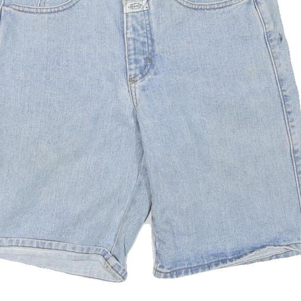 GIRBAUD Womens Denim Blue Casual Shorts S W26 Light Wash Cotton Blend
