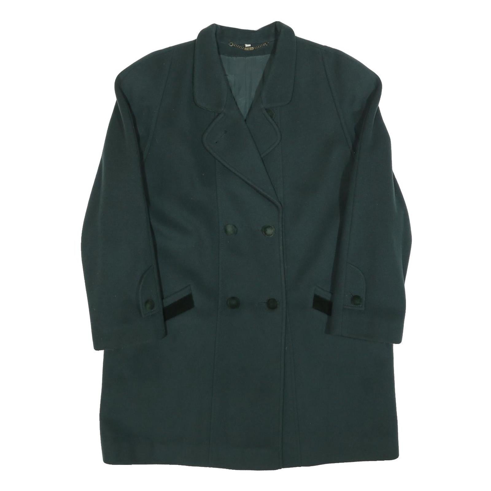 YOUR SIXTH SENSE Womens Black Wool Blend Double Breasted Jacket M Button Closure