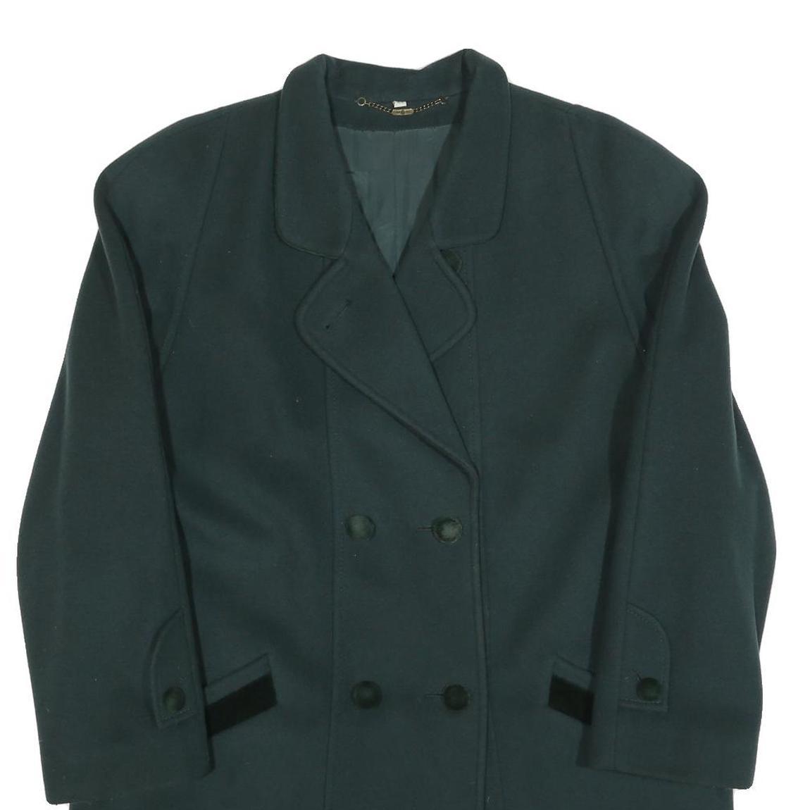 YOUR SIXTH SENSE Womens Black Wool Blend Double Breasted Jacket M Button Closure
