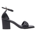 MARCO TOZZI Strappy Heels Black Leather Womens UK 7