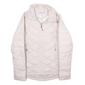 COLUMBIA Womens Light Pink Quilted Zip Jacket S Woven Classic Outdoor Wear