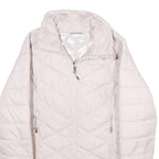 COLUMBIA Womens Light Pink Quilted Zip Jacket S Woven Classic Outdoor Wear