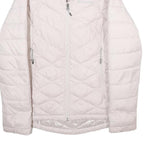 COLUMBIA Womens Light Pink Quilted Zip Jacket S Woven Classic Outdoor Wear