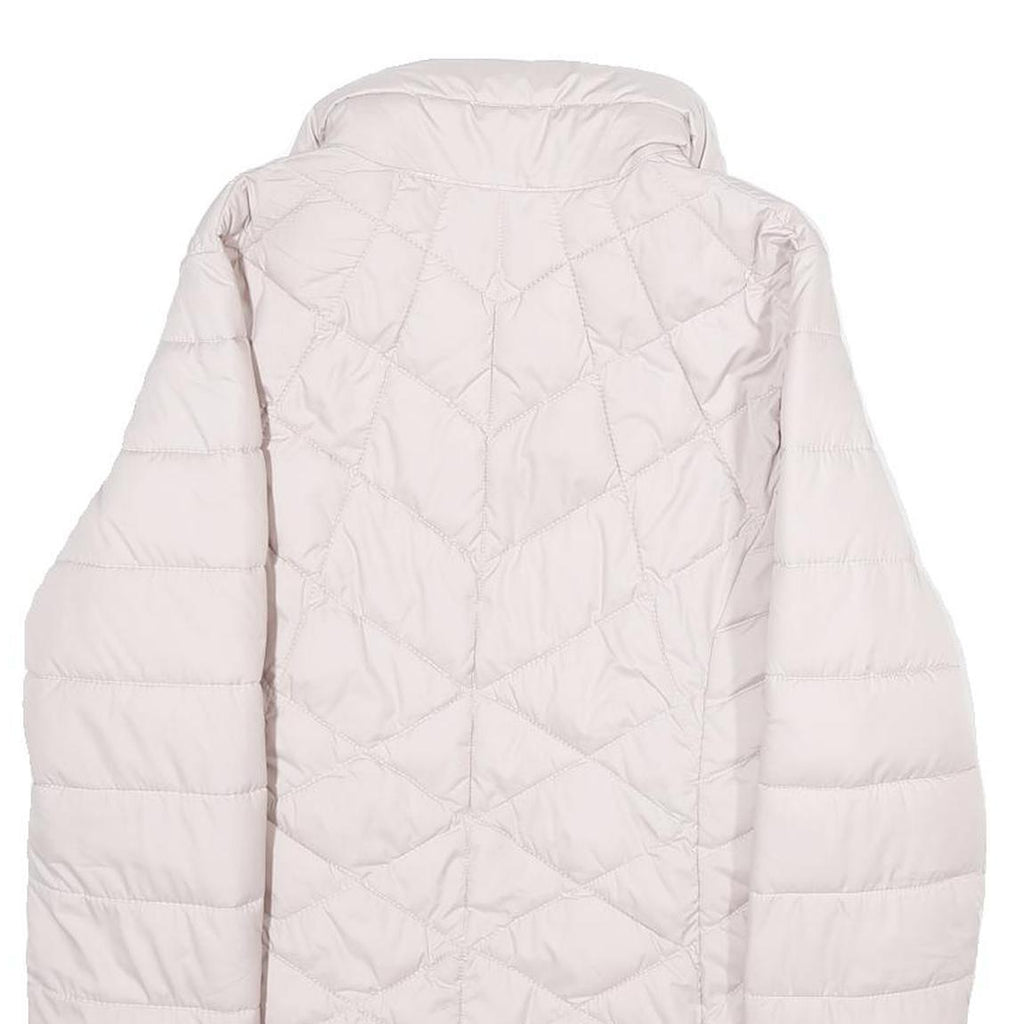 COLUMBIA Womens Light Pink Quilted Zip Jacket S Woven Classic Outdoor Wear