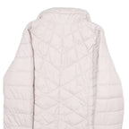 COLUMBIA Womens Light Pink Quilted Zip Jacket S Woven Classic Outdoor Wear